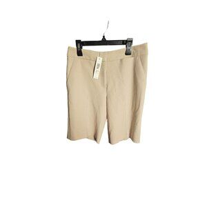 Trina Turk Women's Beige Dress Shorts Size 4 Designer Minimalist Khaki